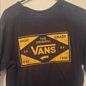 Vans Black Tee with Yellow Logo